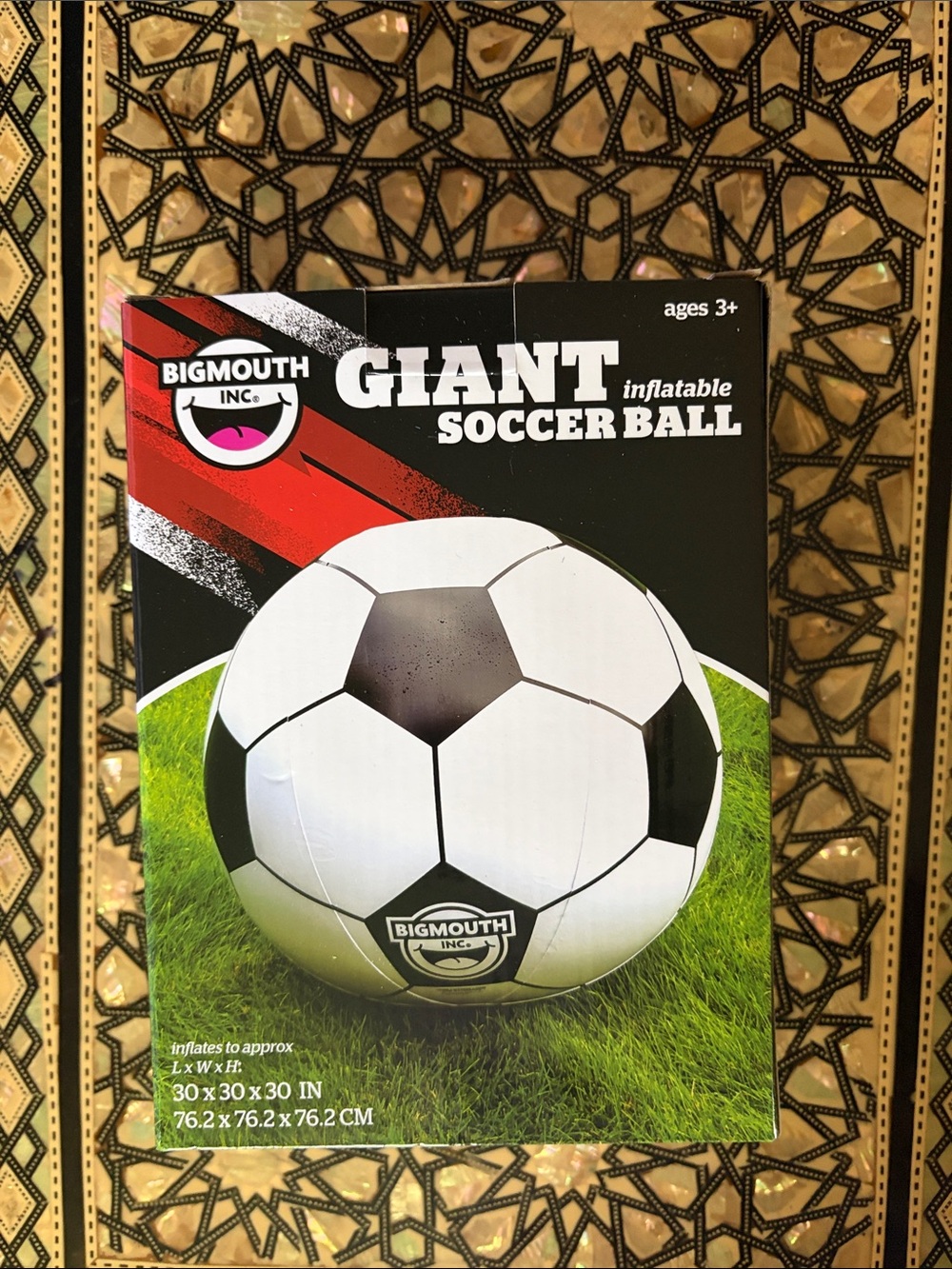 BigMouth Giant Inflatable Soccer Ball — White & Black